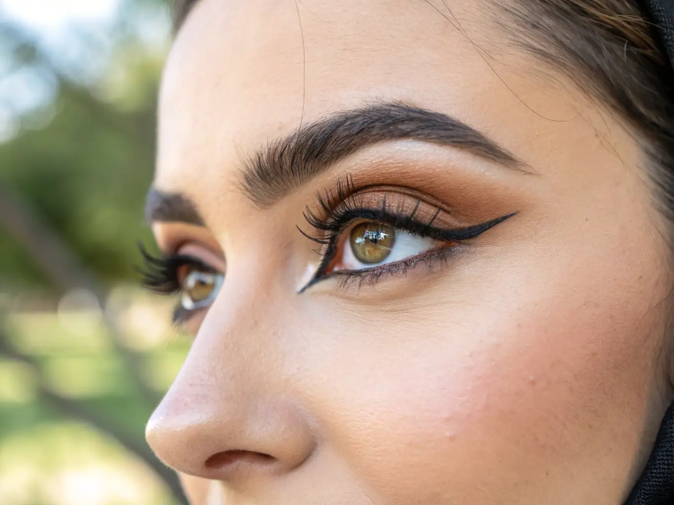 Image of a woman with subtle, elegant permanent eyeliner emphasizing her eyes, demonstrating the crisp and defined look.